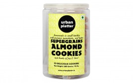 Urban Platter Supergrains Almond Cookies  Plastic Jar  280 grams